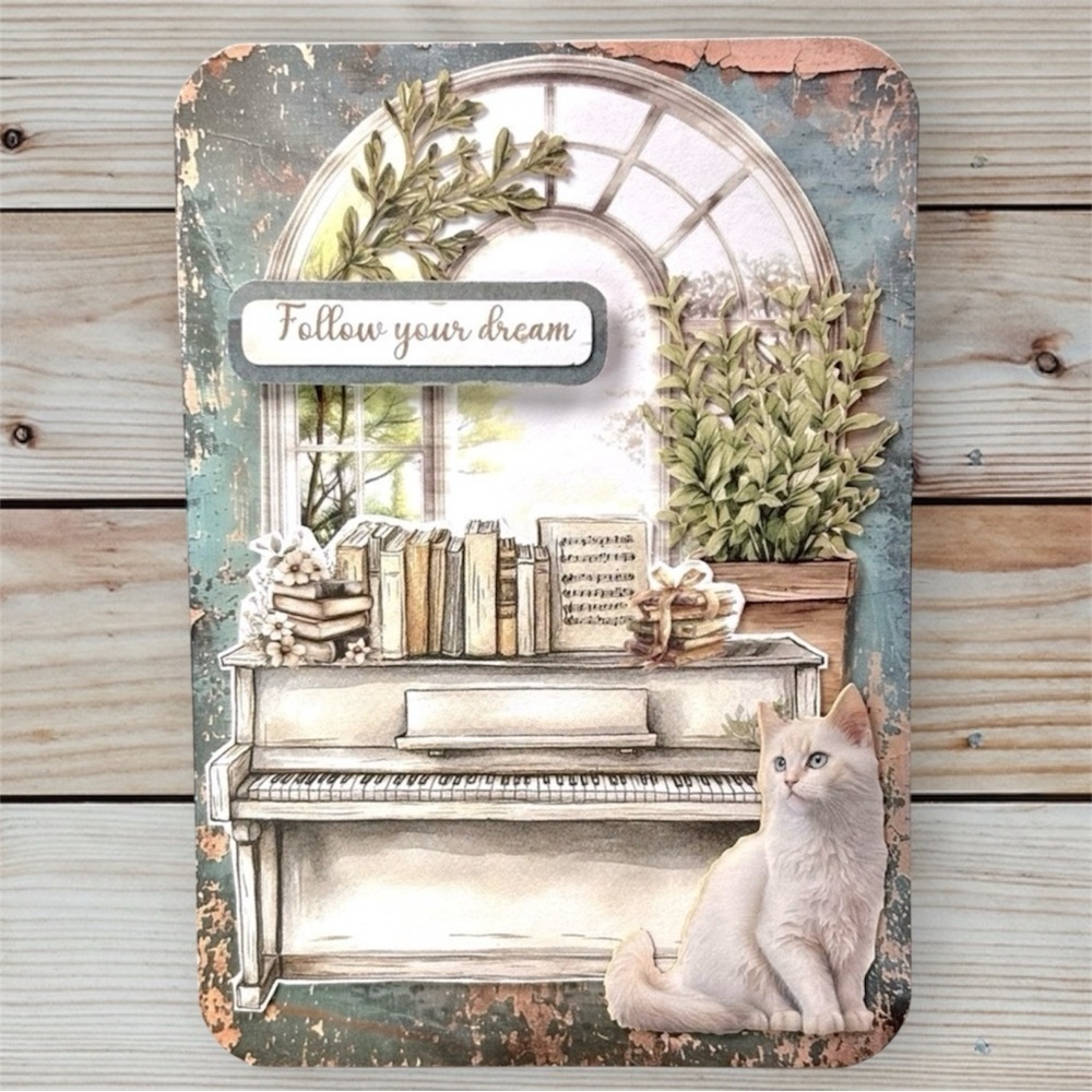 Handmade Pianist Encouragement Greeting Card